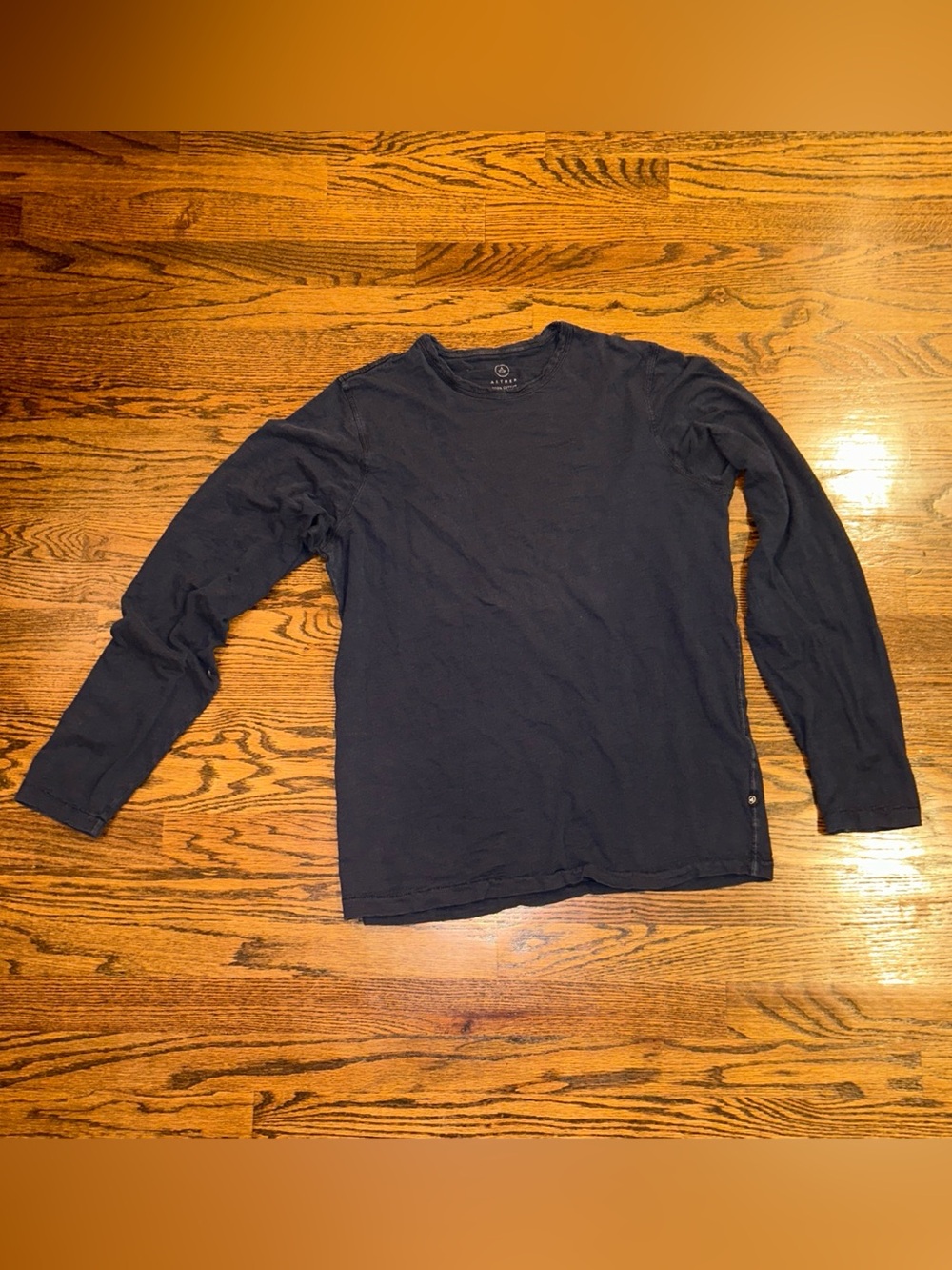 Men's Aether Rare Luxury Long Sleeve Crewneck Shirt - Navy (Size S- fits like M)